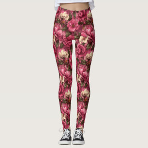 Legging Roupas de treino rosa com sapatilhas de jardim par