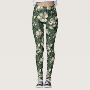 Legging Roupas Elegantes Inspiradas em Gardenias Yoga