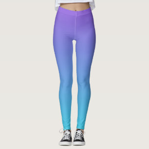 Legging Roxo e azul Ombre da cerceta