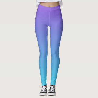 Legging Roxo e azul Ombre da cerceta