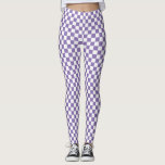 Legging Roxo e branco verificados<br><div class="desc">Leggens com controlo púrpura e branco</div>