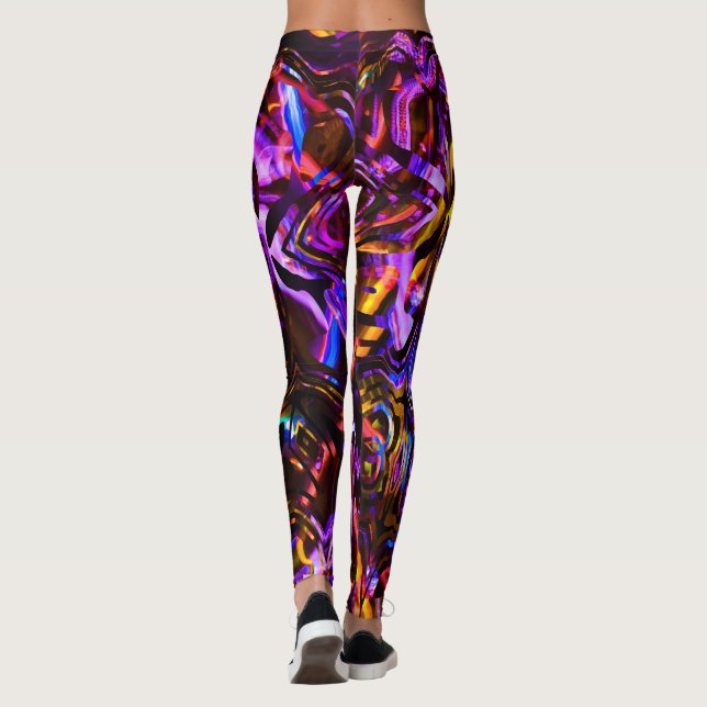 Legging Roxo elétrico e Abstrato (Verso)