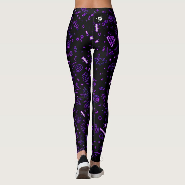 Legging Roxo Preto (Verso)