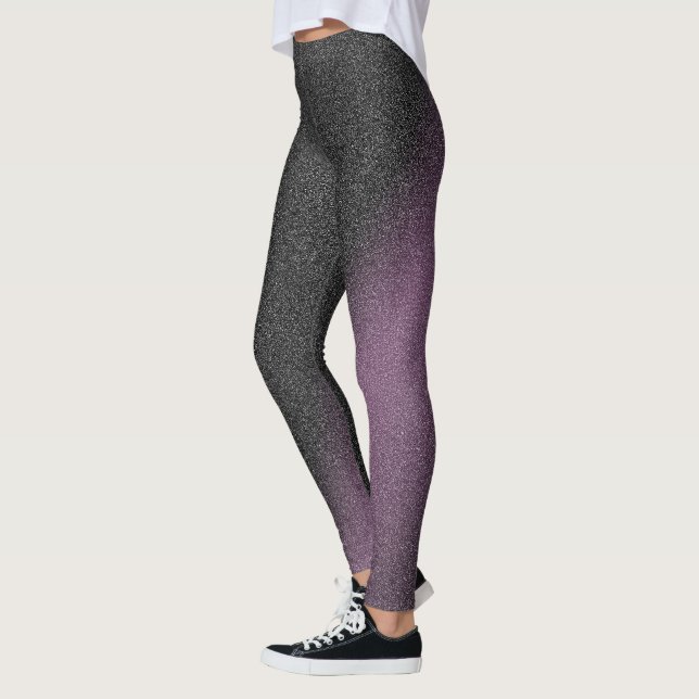 Legging Roxo Preto de Luxo (Esquerda)