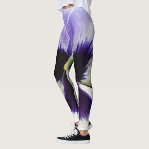 Legging roxo profundo em branco