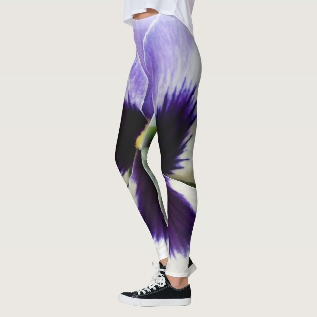 Legging roxo profundo em branco (Esquerda)