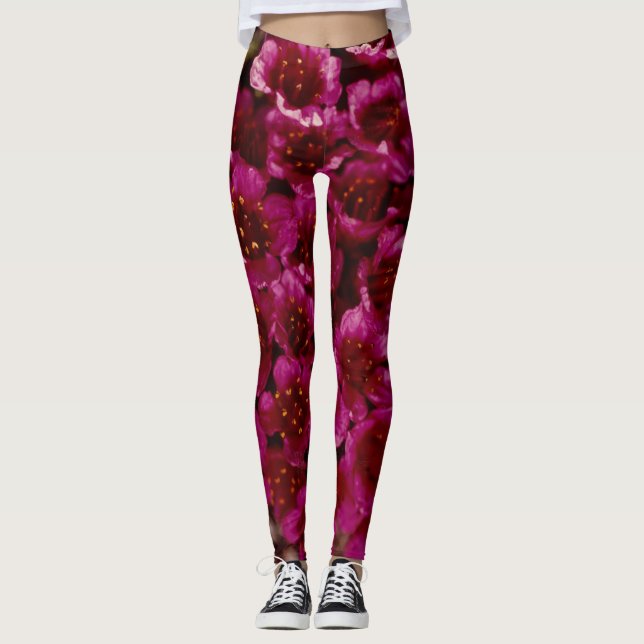 Legging Roxo Saxifrage — Costa Árctica de Flores Selvagens (Frente)