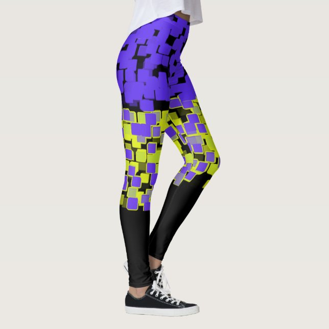Legging Roxo + Verde limão (Direita)