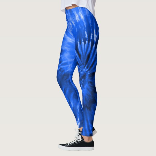 Legging Royal Blue Psychedelic Starburst Tie Dye (Esquerda)