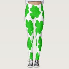 Legging Rua de trevo sortudo, shamrock, dia de Patrick