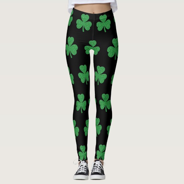 Legging Rua, Glitter do Dia de Patrick (Frente)