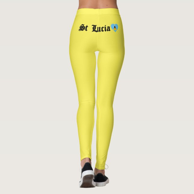 Legging Rua Lucia Blackletter Santo Lucian Flag Carnaval (Verso)