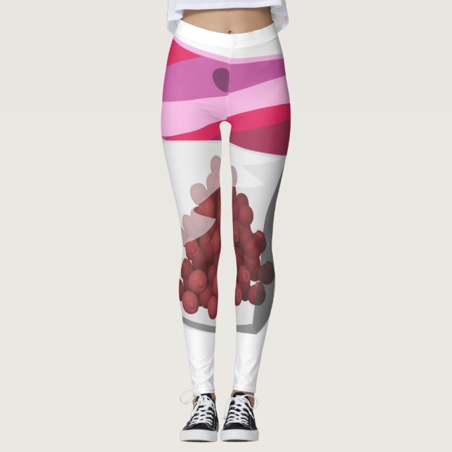 Legging Rubo de sobremesas de Comida com falha (Frente)