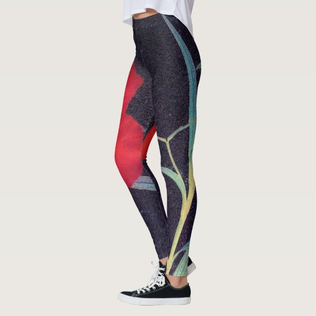 Legging Ruptura de Flor Vermelho Russo (Esquerda)