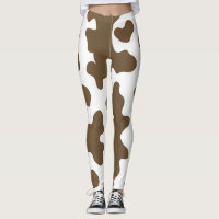 Rustic Marrom e Branco Impressão de Vaca Country W