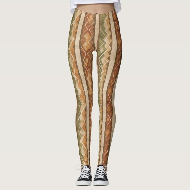 Legging Rustic Southwestern Stripe Pattern (7) (Frente)