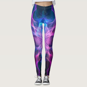 Legging Sabas Éticas: Arte Kirliana Azul & Mauve