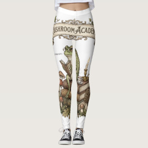 Legging Sábio Sapo Lendo Livros Cogumelo Academia Escura