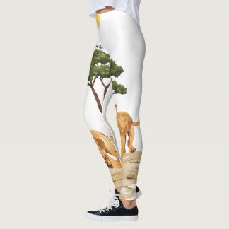 Legging safari de vida selvagem africana leão cervo nature