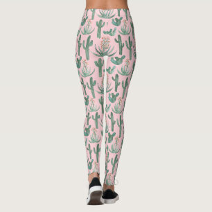 Legging Saguaro Cactus Succults Desert Watercolor