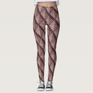 Legging Salmões opacos a círculos vermelhos, profundidade 