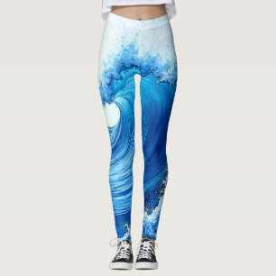 Legging Salpicos de Onda Azul Serene