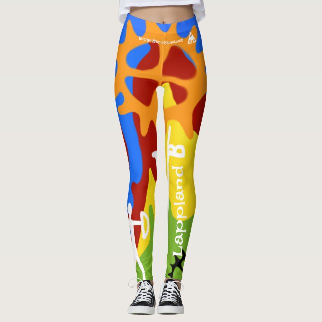 Legging Samiska mönster figurer i många färger (Frente)
