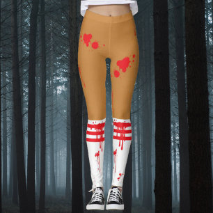 Legging Sangue de Cheerleader Zombie Splattered