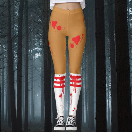 Legging Sangue de Cheerleader Zombie Splattered