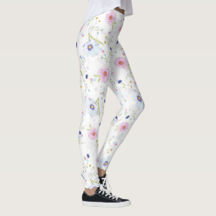 Legging Sangue Floral Suave   Leggens de Moda Personalizad