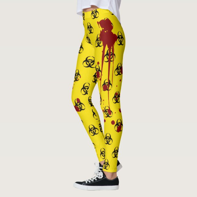 Legging Sangue Salpicado Risco Biológico (Esquerda)