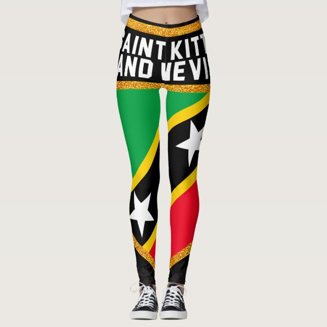 Legging Santo Kitts e bandeira de Nevis (Frente)