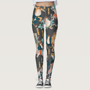 Legging Sapo japonês ukiyo-e Froggies