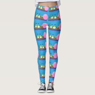 Legging sapos engraçados bonitos ilustram desenhos animad