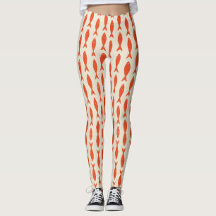 Legging Sardinha Vermelha Peixe Verão
