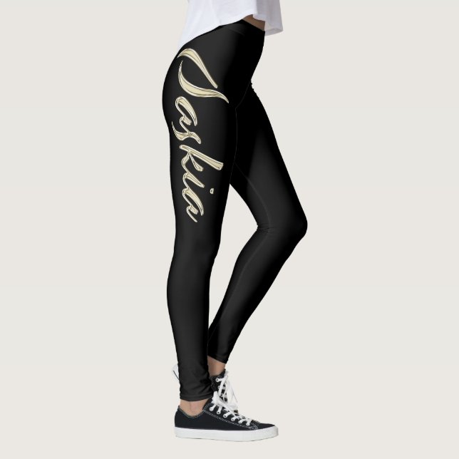 Legging Saskia white gold Handwriting Hose (Direita)