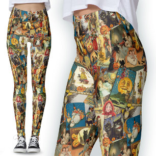 Legging Saudações do Dia das Bruxas Tradicionais Góticas