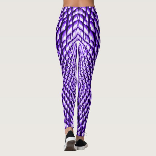 Legging Schlangenoptik Schlangenhaut Violett (Verso)