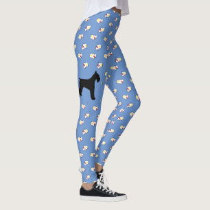 Legging Schnauzer Silhouette Hearts