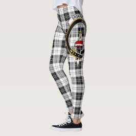Legging Scotstee Clan Erskine Black and White Crest Tartan