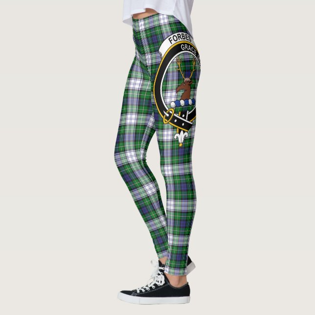 Legging Scotstee Clan Forbes Vestido Crest Tartan Mulheres (Esquerda)