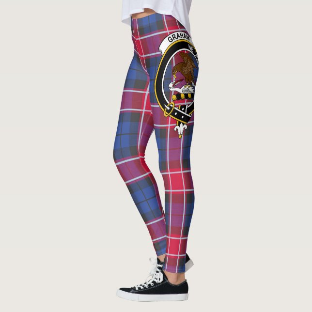 Legging Scotstee Clan Graham Do Menteith Pink Crest Tartan (Esquerda)