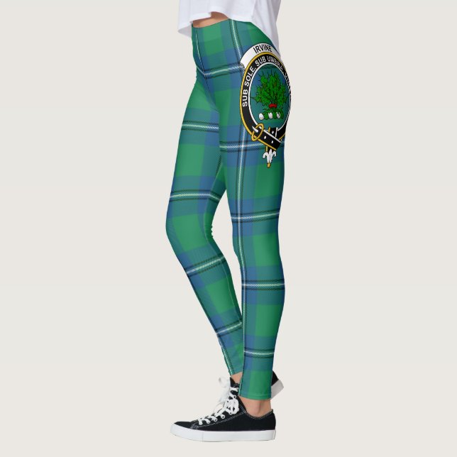 Legging Scotstee Clan Irvine Antiga Crest Tartan Mulheres (Esquerda)