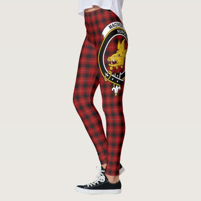 Legging Scotstee Clan MacIver Red Crest Tartan Women (Esquerda)