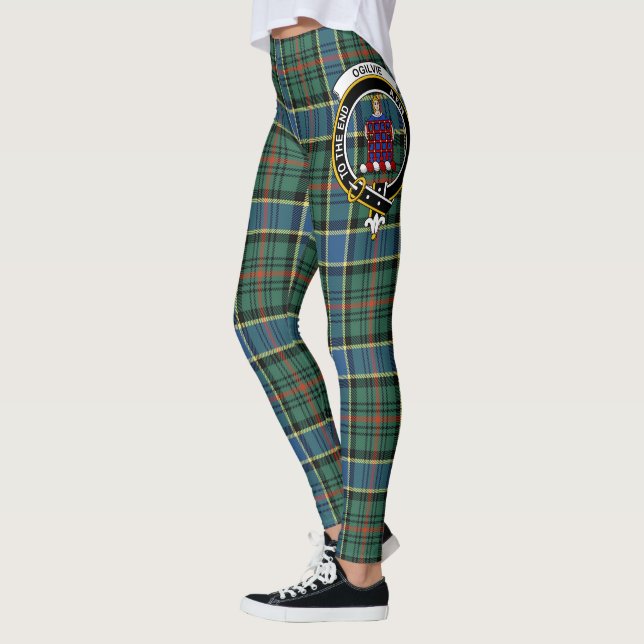 Legging Scotstee Clan Ogilvie Hunting Antigo Crest Tartan (Esquerda)