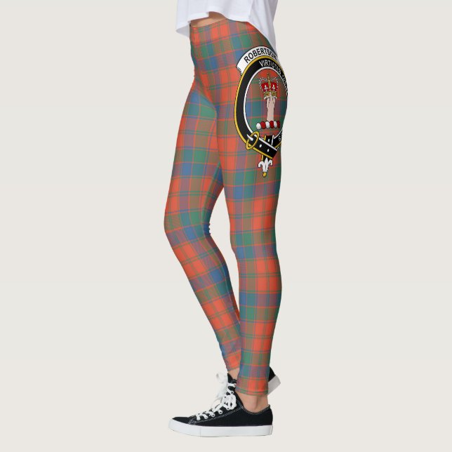 Legging Scotstee Clan Robertson Antigo Crest Tartan Mulher (Esquerda)