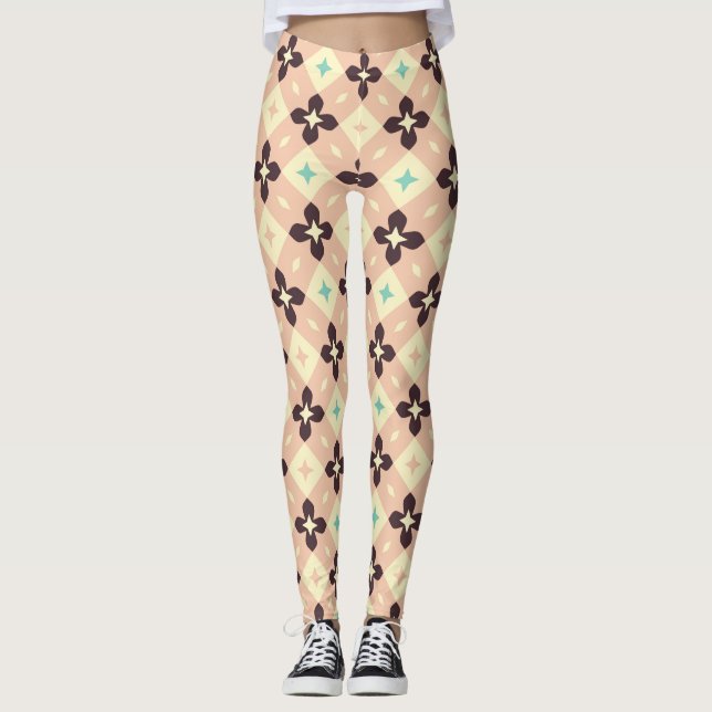 Legging Seamless geometric floral  pattern (Frente)