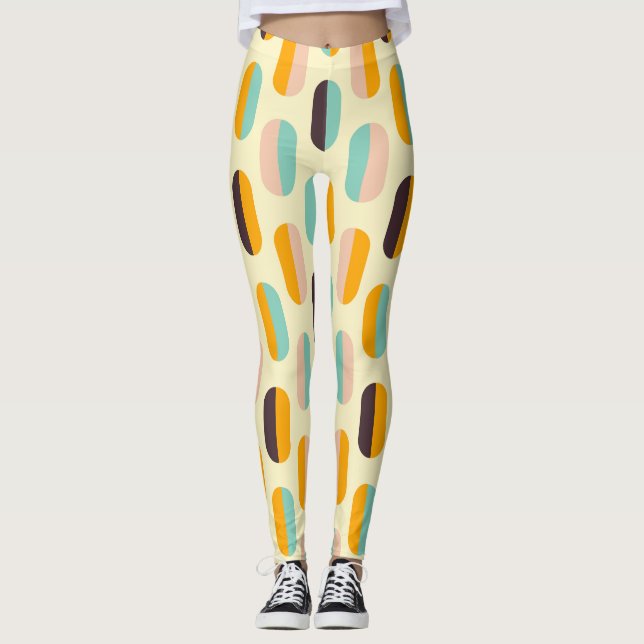 Legging Seamless geometric pattern in retro vibes (Frente)