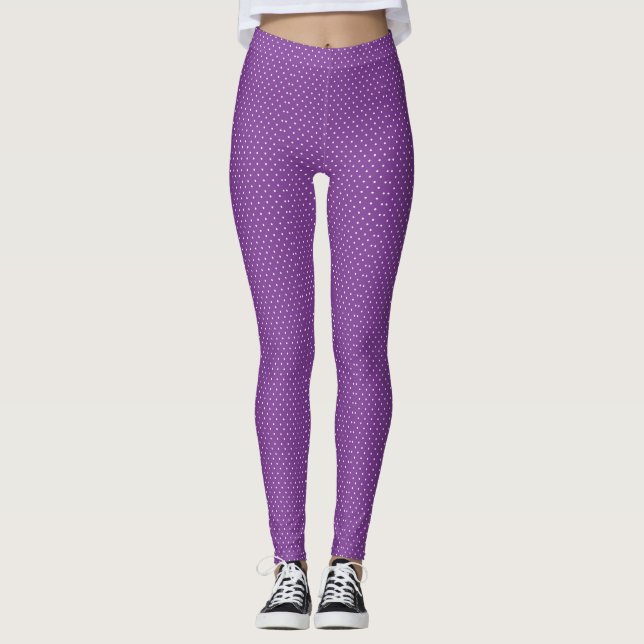 Legging Seamless purple background polka dot pattern  (Frente)