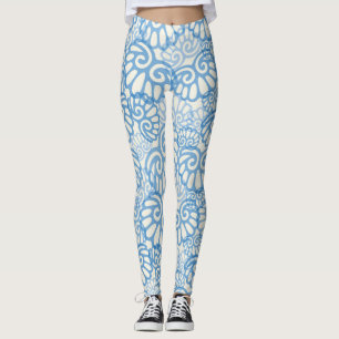 Legging Seashell do azul do divertimento